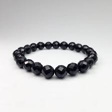 Black Beaded Bracelet – Minimalist Bracelet Women, Stretch Bead Bracelet, Stacking & Gift for Her Jewelry