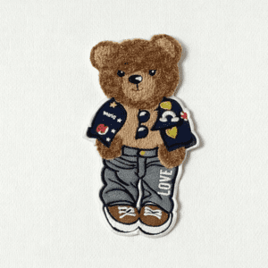 Teddy Bear Embroidered Patch – Cute Bear Iron On Patch for Jackets Bags Hats