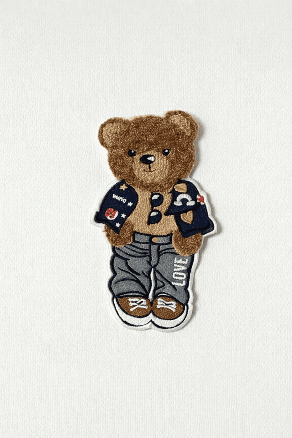 Teddy Bear Embroidered Patch – Cute Bear Iron On Patch for Jackets Bags Hats