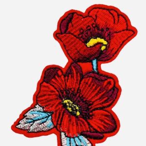 Flower Pattern Embroidered Patch