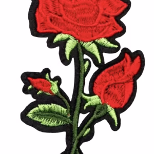 Rose Embroidered Patch