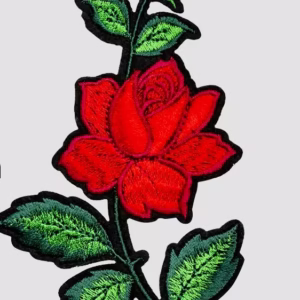 Rose Flower Embroidered Patch