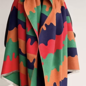 Abstract Color Block Scarf