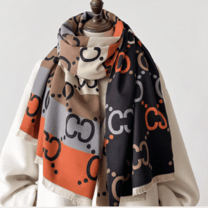 CC DESGINER  Inspired Scarf CC NO LOGO CC MONGRAM SCARF  INSPIRED LUXURY SCARF