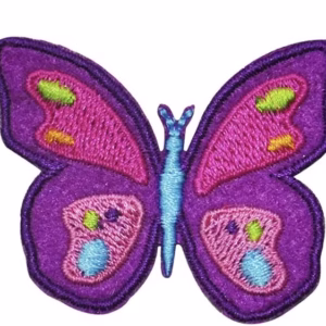 Small Purple Butterfly Embroidered  Patch