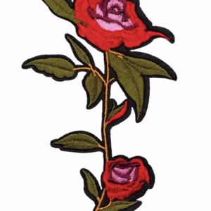 Embroidered Rose Vine Patch