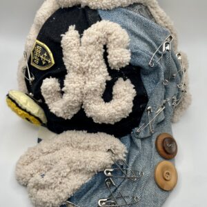 Crossed & Covered Sherpa Denim Beanie