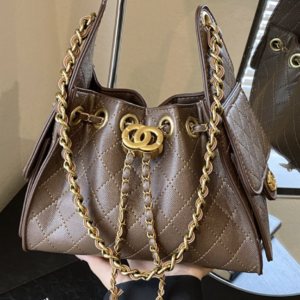 C inspired Bag Hobo Bag Brown Caviar