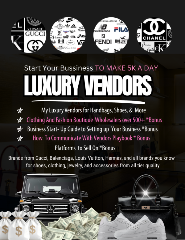 Designer + 500+ Boutique Vendors + Business Start-Up Guide & Vendors Playbook